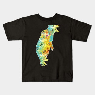 Cool Grizzly Bear Colourful T-shirt Kids T-Shirt